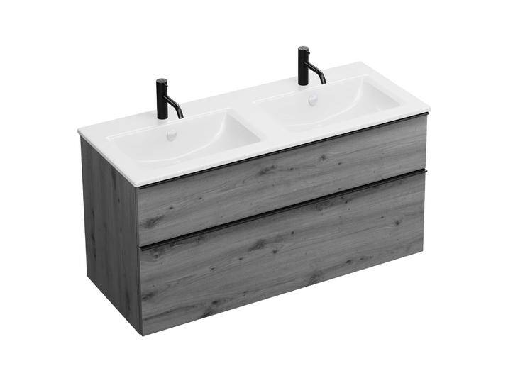 burgbad Eqio Waschtischkombination mit Keramik-Doppelwaschtisch Slim, 122 cm, mit Griffleiste G0252 2367837 burgbad Eqio Waschtischkombination mit Keramik-Doppelwaschtisch Slim, 122 cm, mit Griffleiste G0252 2367837 von Burgbad