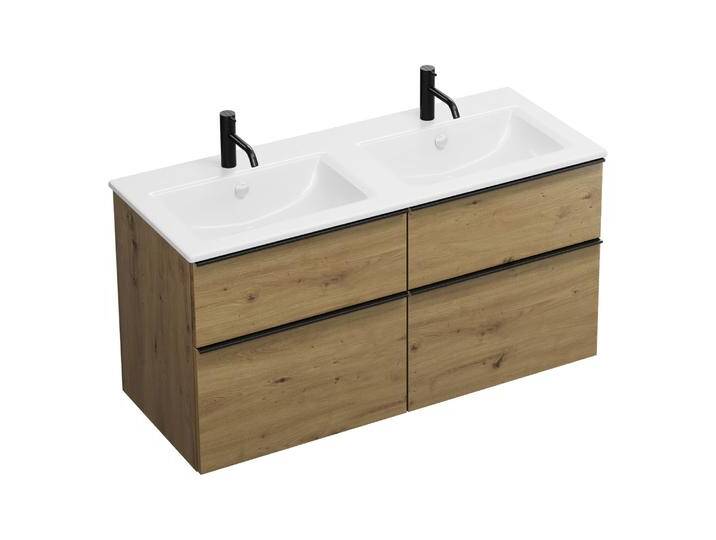 burgbad Eqio Waschtischkombination mit Keramik-Doppelwaschtisch Slim, 122 cm, mit Griffleiste G0252 2367845 burgbad Eqio Waschtischkombination mit Keramik-Doppelwaschtisch Slim, 122 cm, mit Griffleiste G0252 2367845 von Burgbad