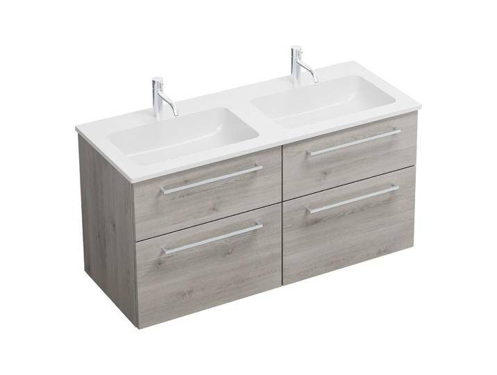 burgbad Eqio Waschtischkombination mit Mineralguss-Doppelwaschtisch, 122 cm, mit Stangengriff P95 2369959 burgbad Eqio Waschtischkombination mit Mineralguss-Doppelwaschtisch, 122 cm, mit Stangengriff P95 2369959 von Burgbad
