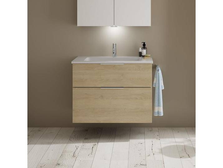 burgbad Eqio Waschtischkombination mit Mineralguss-Waschtisch, 82 cm, mit Griff G0146 2348604 burgbad Eqio Waschtischkombination mit Mineralguss-Waschtisch, 82 cm, mit Griff G0146 2348604 von Burgbad
