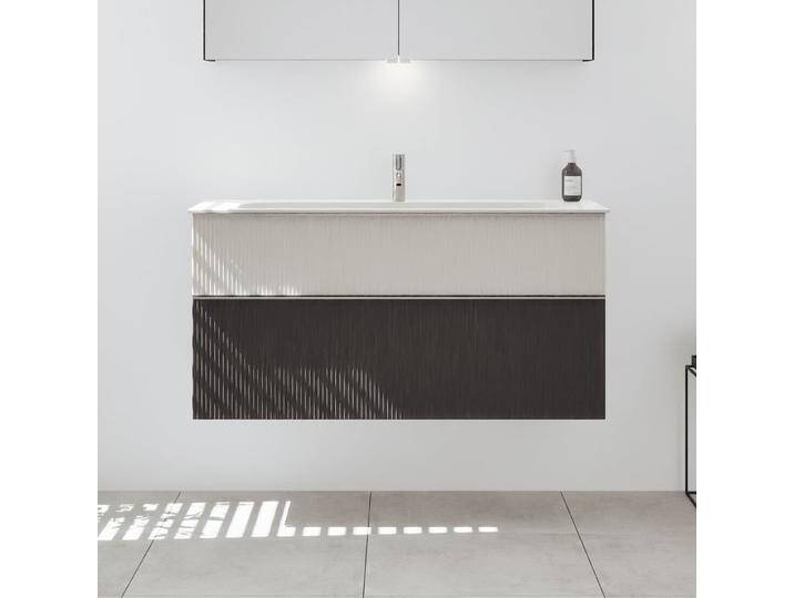 burgbad Fiumo 2.0 Mineralguss-Waschtisch mit Waschtischunterschrank 122 cm, mit Griff G0146 2377013 von Burgbad