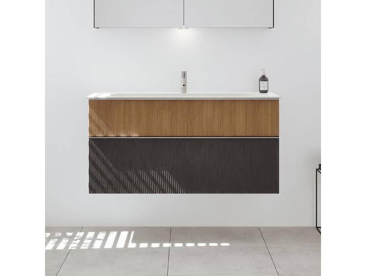 burgbad Fiumo 2.0 Mineralguss-Waschtisch mit Waschtischunterschrank 122 cm, mit Griff G0146 2377691 von Burgbad