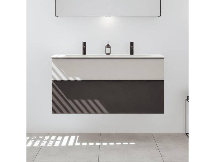 burgbad Fiumo 2.0 Mineralguss-Waschtisch mit Waschtischunterschrank 122 cm, mit Griff G0200 2376904 von Burgbad