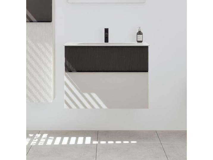burgbad Fiumo 2.0 Mineralguss-Waschtisch mit Waschtischunterschrank 82 cm, mit Griff G0200 2377330 burgbad Fiumo 2.0 Mineralguss-Waschtisch mit Waschtischunterschrank 82 cm, mit Griff G0200 2377330 von Burgbad