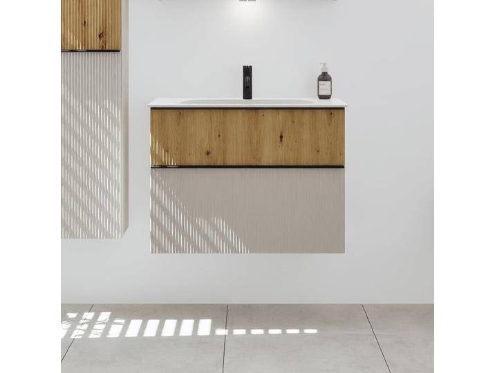 burgbad Fiumo 2.0 Mineralguss-Waschtisch mit Waschtischunterschrank 82 cm, mit Griff G0200 2377530 burgbad Fiumo 2.0 Mineralguss-Waschtisch mit Waschtischunterschrank 82 cm, mit Griff G0200 2377530 von Burgbad