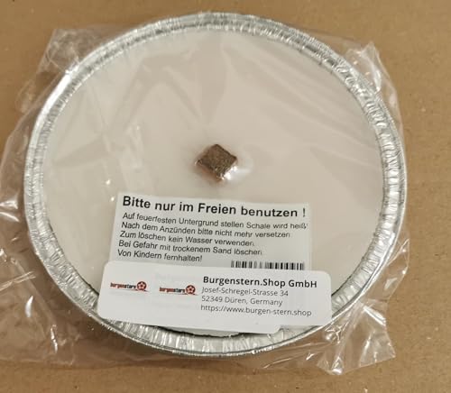 Burgenstern Flammschale Flammdose Outdoorkerze Gartenkerze Partykerze Feuerschale (20 Stück, Flammschale) von Burgenstern