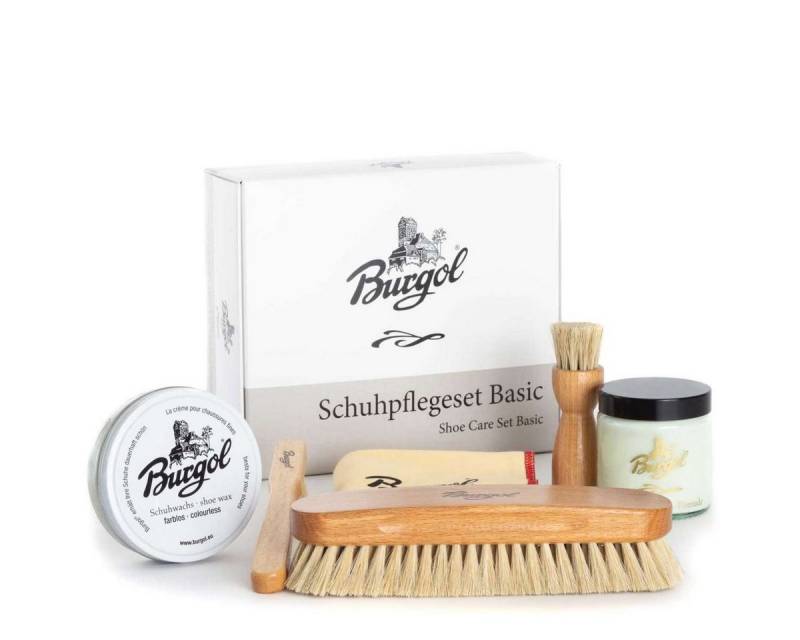Burgol Burgol Schuhpflegeset Basic mit Schuhpomade, Schuhwachs, Rosshaarbürs Lederpflegeset Burgol Burgol Schuhpflegeset Basic mit Schuhpomade, Schuhwachs, Rosshaarbürs Lederpflegeset von Burgol