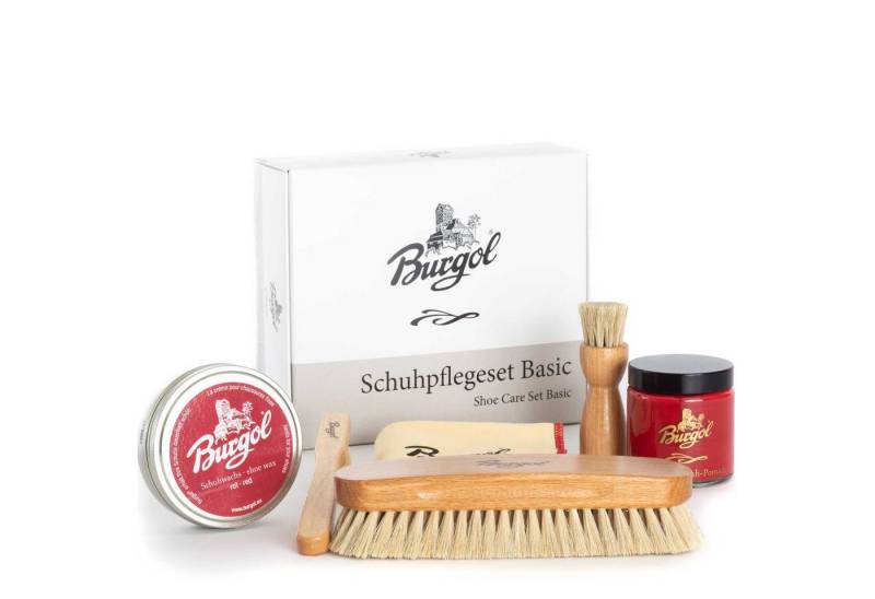 Burgol Burgol Schuhpflegeset Basic mit Schuhpomade, Schuhwachs, Rosshaarbürs Lederpflegeset Burgol Burgol Schuhpflegeset Basic mit Schuhpomade, Schuhwachs, Rosshaarbürs Lederpflegeset von Burgol