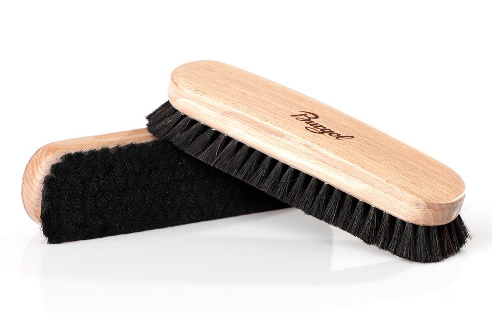 Burgol Reinigungsbürste Ziegenhaarbürste, Schuhe, (Packung, Schuhbürste), Für die Hochglanzpolitur. Handgefertigt in Deutschland. von Burgol