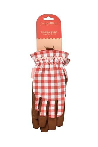 Burgon & Ball Handschuhe aus der Farbkollektion, Rot kariert von Burgon & Ball