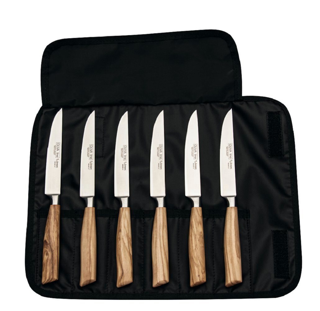 Burgvogel Steakmesser Steakmesserset, 6-teilig, Griff aus Olivenholz von Burgvogel