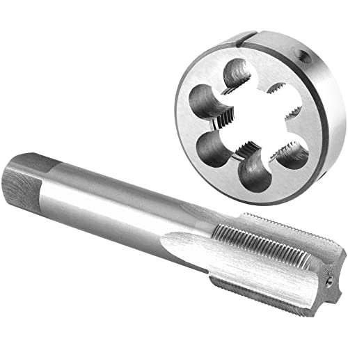 Burkit 15/16 Zoll-14 UN-Gewindebohrer und Schneideisen Set, 15/16 x 14 UN-Maschinengewindebohrer und runde Schneideisen rechts von Burkit