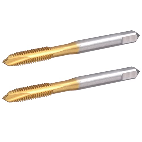 Burkit 2 Stück 1/8-Zoll-40 UNEF Spiralspitze Gewindebohrer HSS Titanbeschichtung Spiralspitze Gewindebohrer 1/8 x 40 UNEF von Burkit