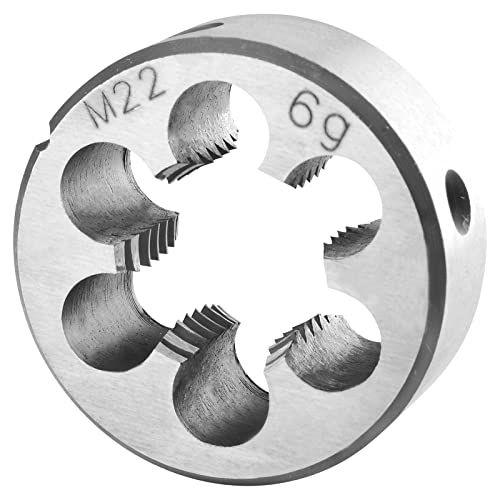 Burkit Metrische M22 runde Gewindeschneideisen M22 x 2,5 Maschinengewinde-Schneideisen Rechtshänder von Burkit