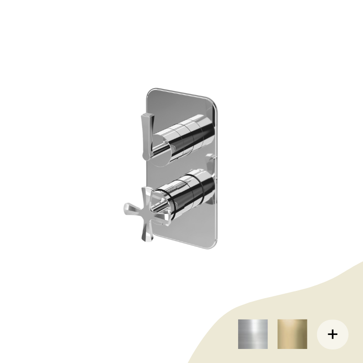 Duscharmaturen Retro/Vintage Serie Riviera Chrom/Gold von Burlington Bathrooms Duscharmaturen Retro/Vintage Serie Riviera Chrom/Gold von Burlington Bathrooms von Burlington Bathrooms