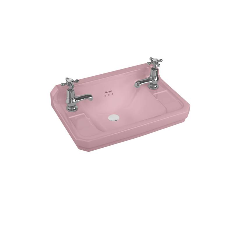Gästewaschbecken Retro/Vintage Serie Burlington Bespoken Pink von Burlington Bathrooms von Burlington Bathrooms