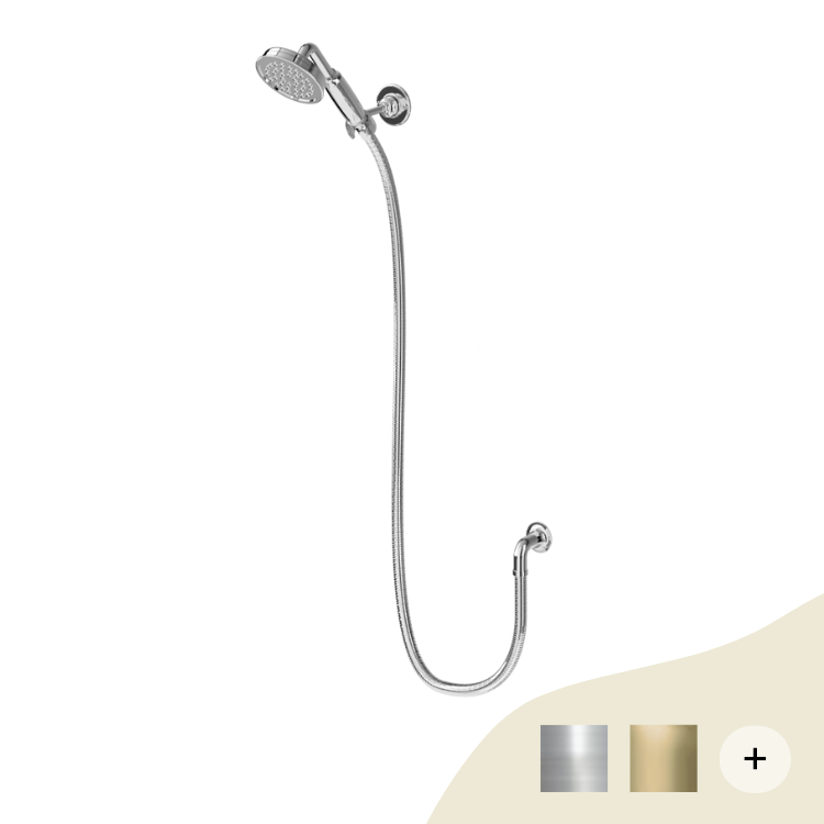 Handbrausen Retro/Vintage Serie Riviera Chrom/Gold von Burlington Bathrooms von Burlington Bathrooms
