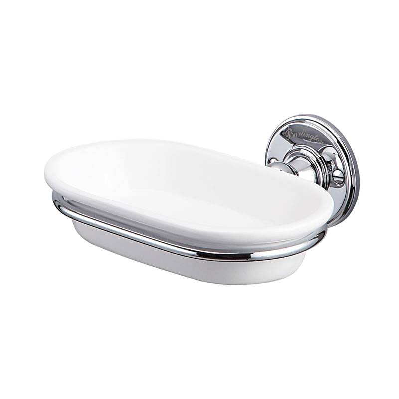 Seifenschalen & Spender Retro/Vintage Serie Burlington Chrom von Burlington Bathrooms von Burlington Bathrooms