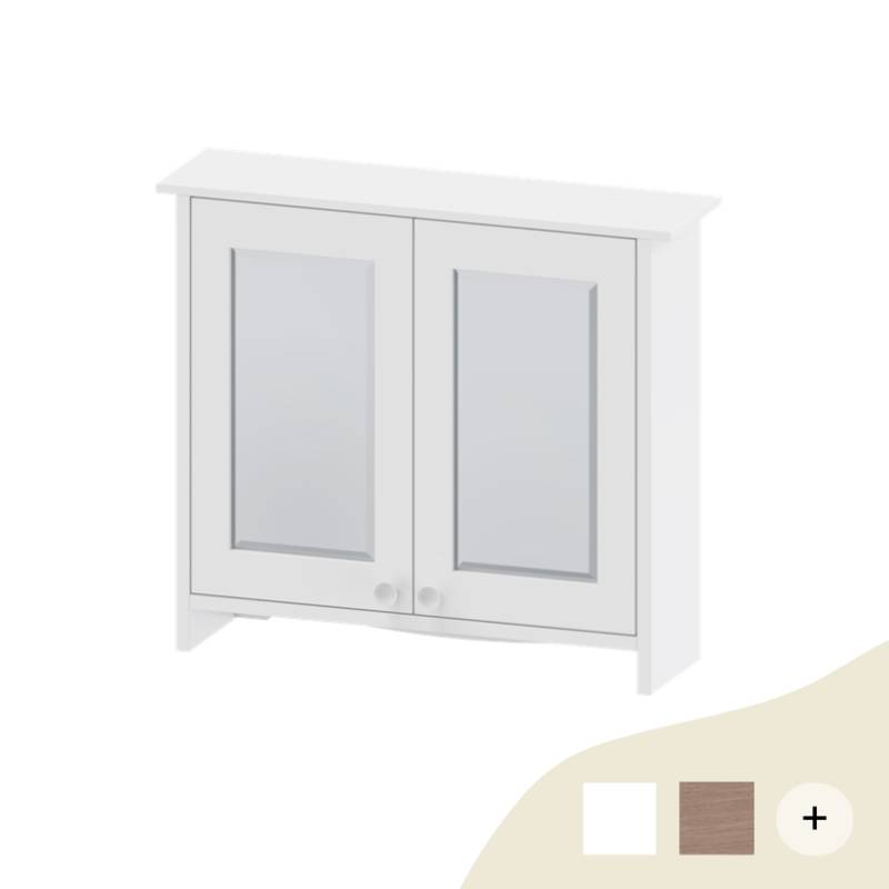 Spiegelschränke Retro/Vintage Serie Guild Weiß/Grün/Grau von Burlington Bathrooms von Burlington Bathrooms