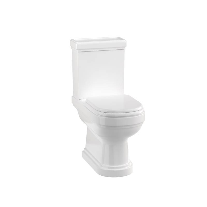 WC Abgang senkrecht/WC Monoblock Retro/Vintage Serie Riviera Weiß von Burlington Bathrooms von Burlington Bathrooms