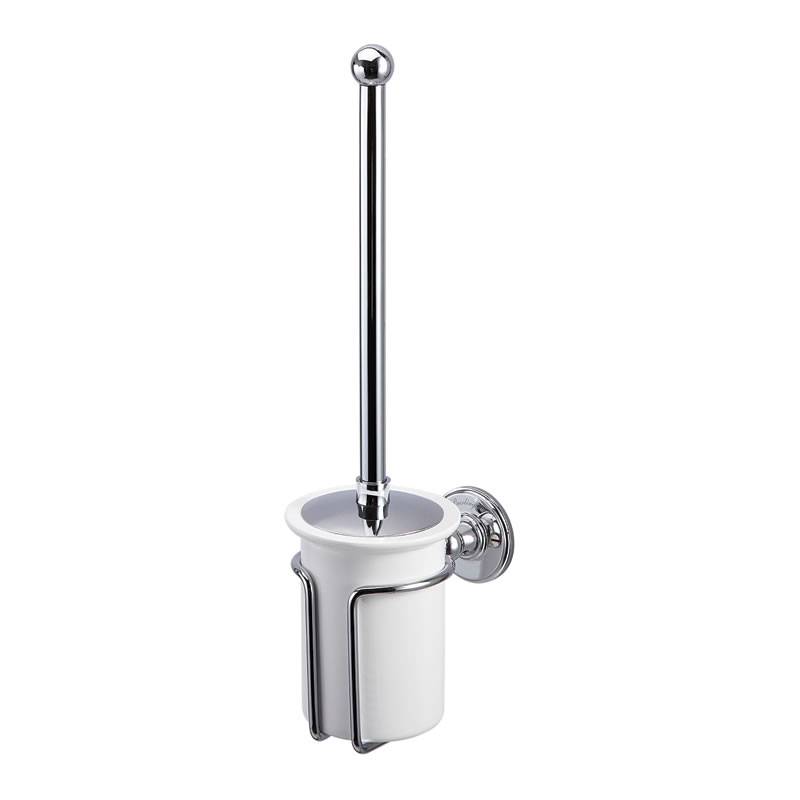 WC Bürsten wandhängend Retro/Vintage Serie Burlington Chrom von Burlington Bathrooms von Burlington Bathrooms
