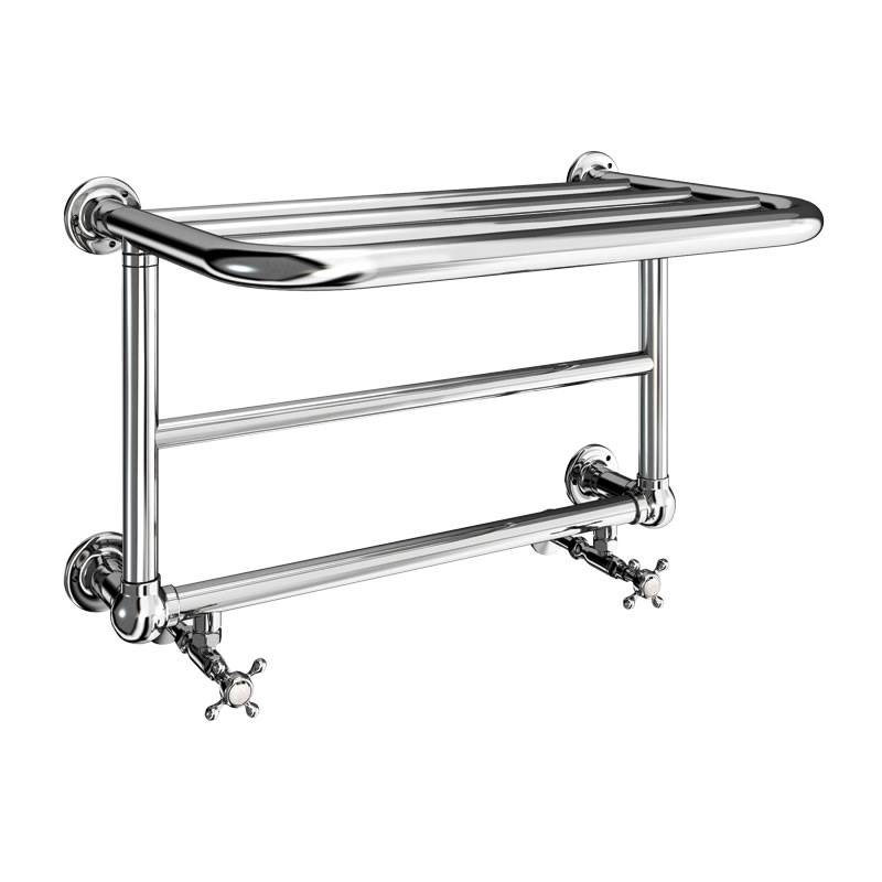 wassergeführte Handtuchwärmer Retro/Vintage Serie Burlington Chrom von Burlington Bathrooms von Burlington Bathrooms