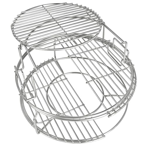 5 Stück Expander Rack für Big Green Egg Medium Ersatz Kit Grillroste für Eggspander Conveggtor Basket 304 Edelstahl mit abnehmbarem Kochsystem BGE Zubehör von Burly grill