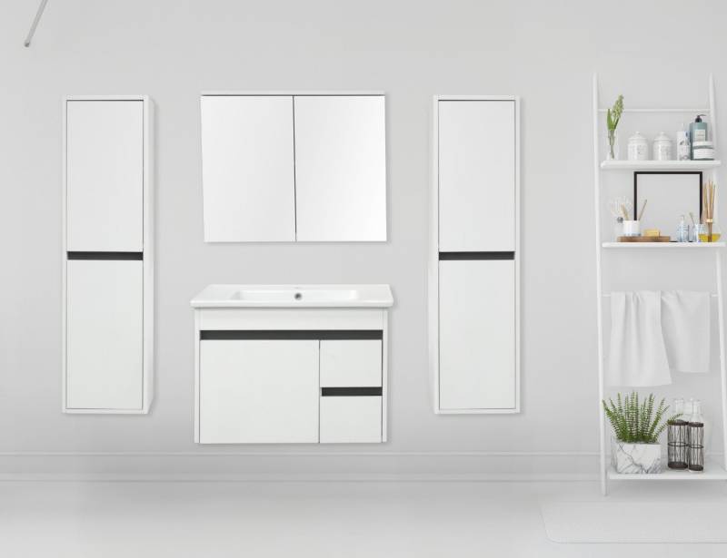 Burmas Badmöbel-Set PETRA (Komplett-Set, 4-St), inkl. Keramik Waschbecken, vormontiert, (Komplett-Set) von Burmas