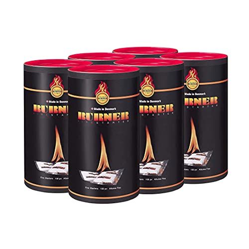 Burner kaminanzünder 600er dose - Die Original Kamin Anzünder für Kamine, Kaminöfen, Offene Feuer, Grill, Zündbeutel - Firelighter von Burner