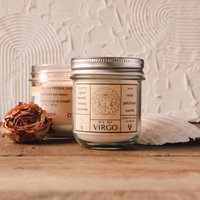 Jungfrau | Sternzeichenkerze Natural Elegance Rapswachs Duftkerze Virgo Geburtstagsgeschenk Deko von BurningCowCandles