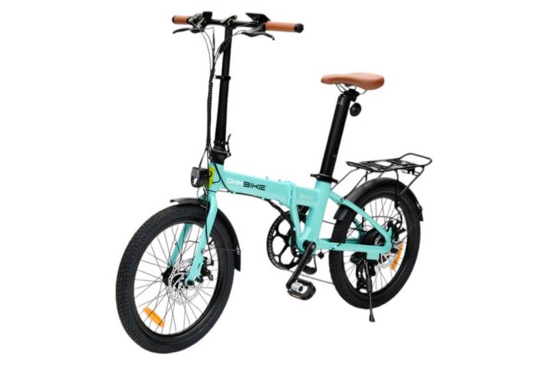 Burnout E-Bike Faltrad E-Faltbike OhmBike Faltrider 20 Zoll 250W Mint, 6 Gang, Heckmotor von Burnout