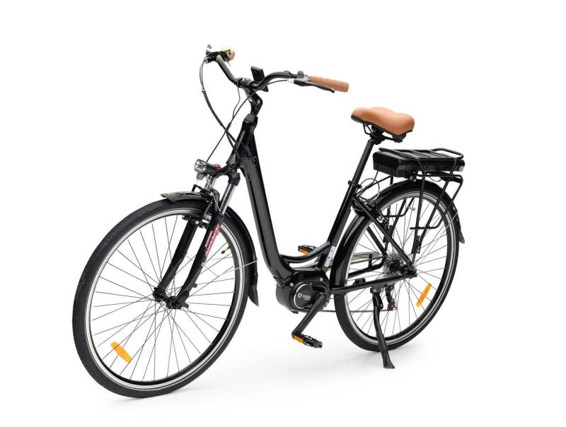 Burnout E-Bike Cityrad Venus 27 Zoll 250 Watt Kettenschaltung Elektrofahrrad Pedelec, 7 Gang, Kettenschaltung, Mittelmotor von Burnout