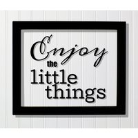 Genieße Die Kleinen Dinge - Schwimmendes Zitat Motivierend Inspirierendes Zeichen Motivation Inspiration von BurntBranch