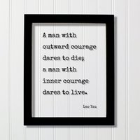 Lao Tzu - Ein Mann Mit Äußeren Mut Wagt Zu Sterben, Inneren Leben Floating Zitat Adventure Fearless Hustle Tao Te Ching von BurntBranch