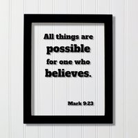 Markus 9, 23 - Alle Dinge Sind Möglich, Dem, Der Glaubt. Schwimmender Zitat Schriftrahmen Bibel Vers Christliches Dekor Markus 9, 23 - Alle Dinge Sind Möglich, Dem, Der Glaubt. Schwimmender Zitat Schriftrahmen Bibel Vers Christliches Dekor von BurntBranch