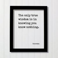 Sokrates - Schwebendes Zitat The Only True Weisheit Is in Knowing You Know Nothing Kunstdruck Philosophie Geschenk Für Philosoph Lehrer Akademiker von BurntBranch