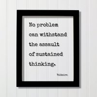 Voltair - Floating Statement Kein Problem Kann Dem Angriff Nachhaltigen Denkens Standhalten Motivation Erfolg Philosophie Gedanken Verstand von BurntBranch