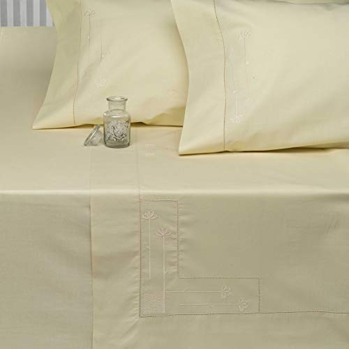 BURRITO BLANCO Bettlaken aus Baumwolle Farbe Beige 93 100%, Breite 120 cm von BURRITO BLANCO
