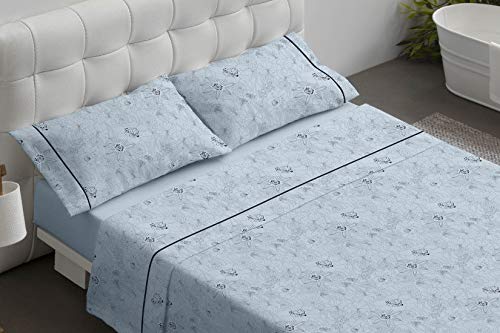 BURRITO BLANCO TR4691 01 0901B Bettwäsche-Set, Baumwolle, blau, Ancho de 90 cm von BURRITO BLANCO