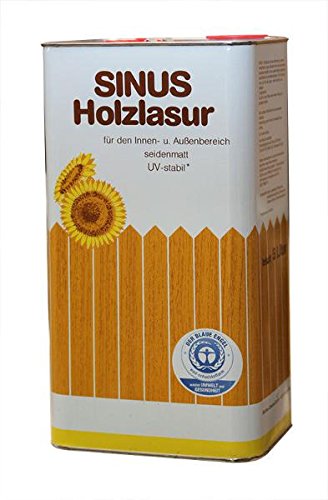 4 x 5 Liter Sinus Holzlasur / Holzschutzlasur - verschiedene Farbtöne (Oliv-Esche) von Burtex