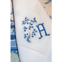 Leinen/Baumwoll-Servietten Mit Monogramm | Hochzeit Servietten Benutzerdefinierte Embroidery Dinner Serviette Cocktail Geschirrtuch Geschenk Her von BurtonBasicsCo