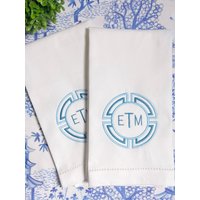 Leinen/Baumwoll-Servietten Mit Monogramm | Hochzeit Servietten Benutzerdefinierte Embroidery Dinner Serviette Cocktail Geschirrtuch Geschenk von BurtonBasicsCo