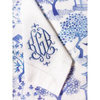 Monogrammierte Leinen/Baumwolle Tafelservietten | Hochzeit Individuelle Stickerei Cocktail-Serviette Geschirrtuch Besonderer Anlass Geschenk Mutter von BurtonBasicsCo
