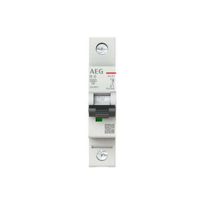 AEG Leitungsschutzschalter Elfaplus 6kA B6A 1-polig Kompakter LS-Schalter mit 6 Ampere Nennstrom Hohe Kurzschlussfestigkeit Bis 230/400V einsetzbar von Busch-Jaeger