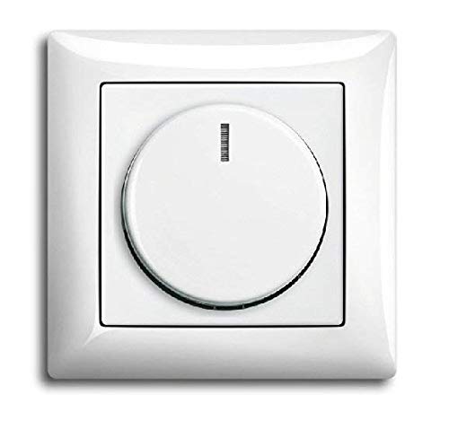 BUSCH-JAEGER Busch Balance SI LED Dimmer Komplett-Set - Alpinweiß (1x Dimmer + Abdeckung, 1x Rahmen 1fach) von Bhgytec