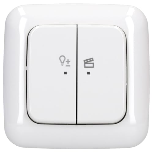 Busch-Jaeger 62851 UJ-214-WL LED-Dimmer flex Wireless Komplettset Tastdimmer-Einsatz Tastbedienfeld 2-fach 2 Wippen Reflex SI Abdeckrahmen 1-fach Alpinweiß 2CKA006200A0290 von Busch-Jaeger