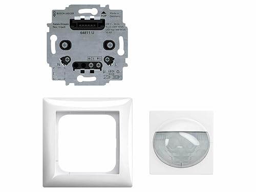 Busch-Jaeger 62764 UJ-914-WL Busch Wächter 180 Flex Wireless Komplettset Komfort-Sensor Multilinse Relais Einsatz Balance SI-Abdeckrahmen 1-Fach Alpinweiß 2CKA006200A0262 von Busch-Jaeger