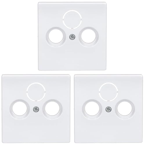 Busch-Jaeger 1743-84 Zentralscheibe als Abdeckung für handelsübliche Antennensteckdosen Studioweiß Plattform 63 2CKA001724A2774 (Packung mit 3) von Busch-Jaeger