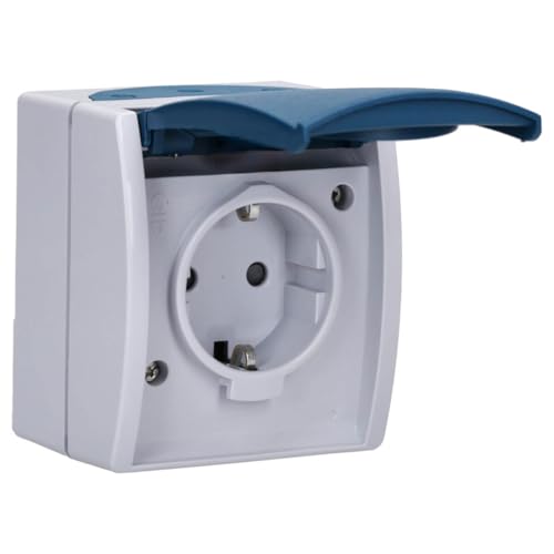 Busch-Jaeger 20 EBW-53 SCHUKO® Steckdose mit erh. Berührungsschutz Thermoplast Grau ocean® IP 44 2CKA002083A0842 von Busch-Jaeger
