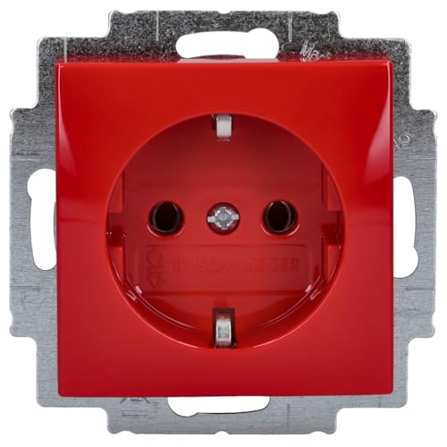 Busch-Jaeger 20 EUC-917 SCHUKO Steckdosen-Einsatz Rot Balance SI 2CKA002011A6234 von Busch-Jaeger